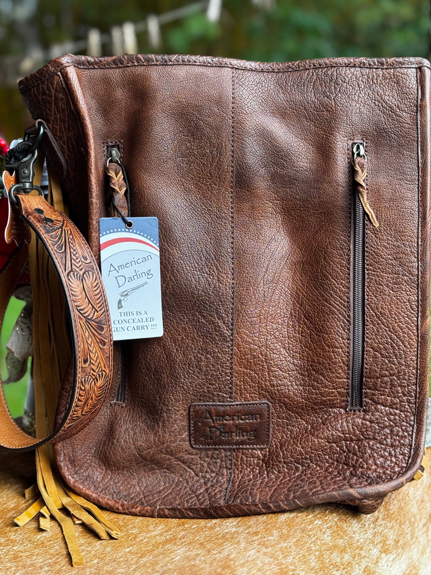 Genuine Leather Concealed Weapon Purse