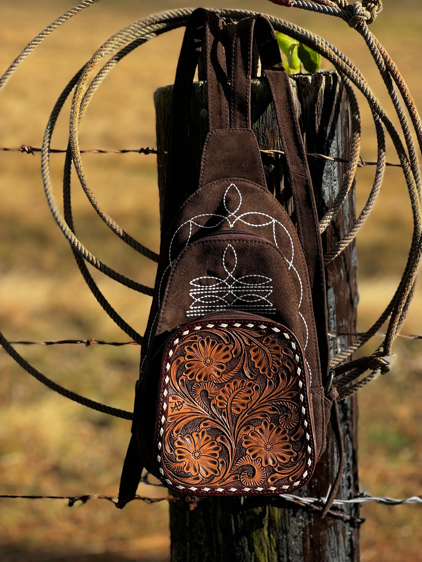 Western Suede Leather Sling