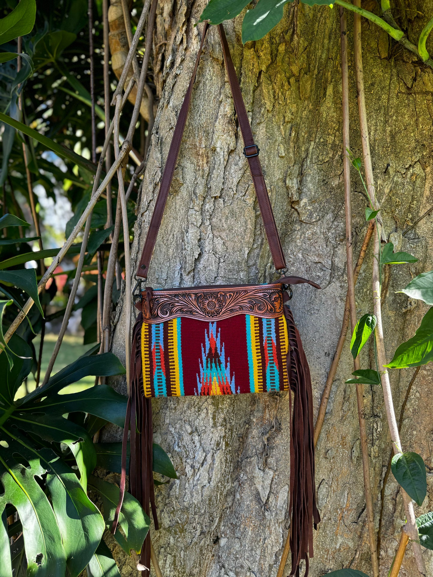Genuine leather Woven Becca Bag