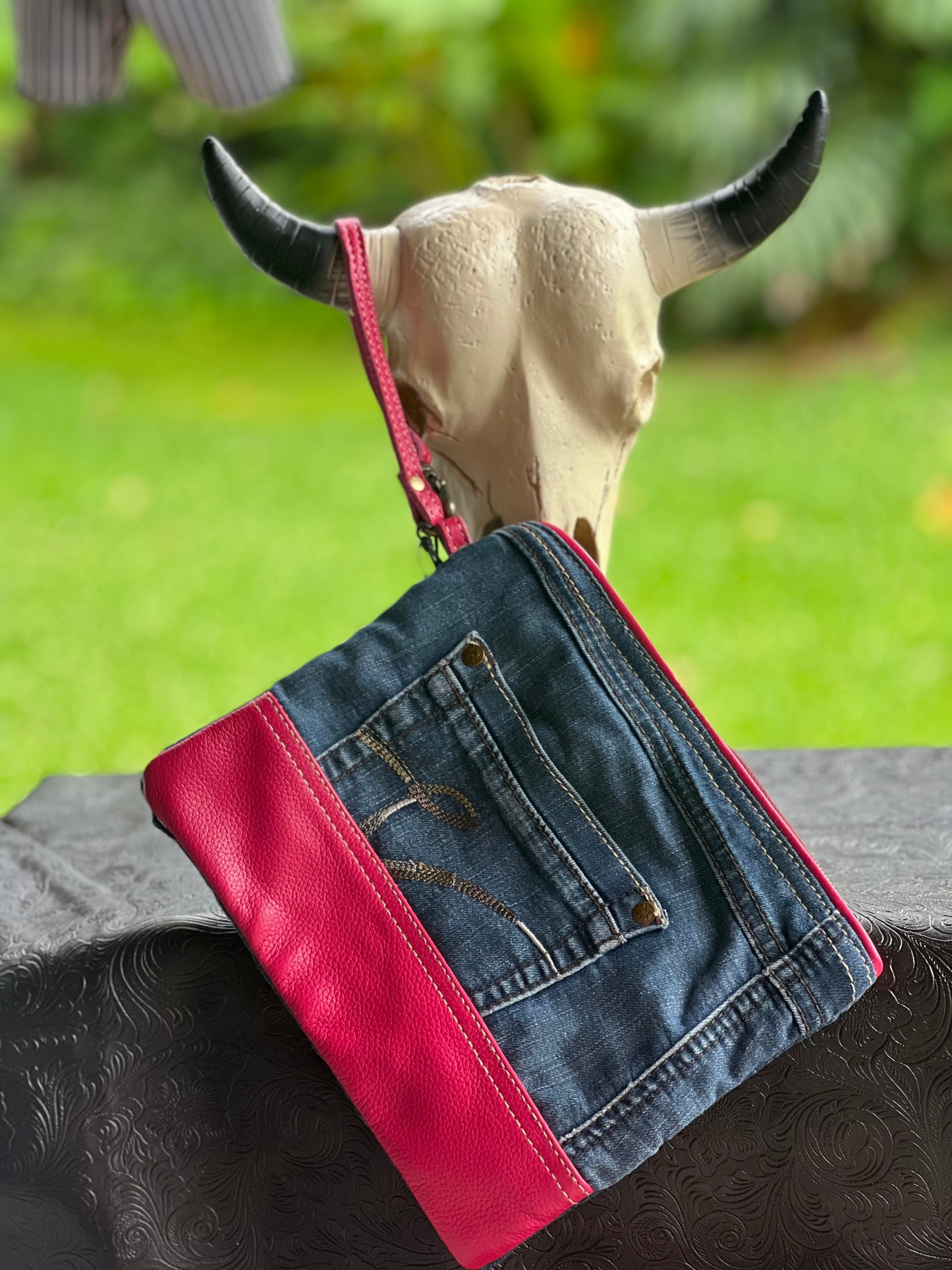 Charley Denim Pouch