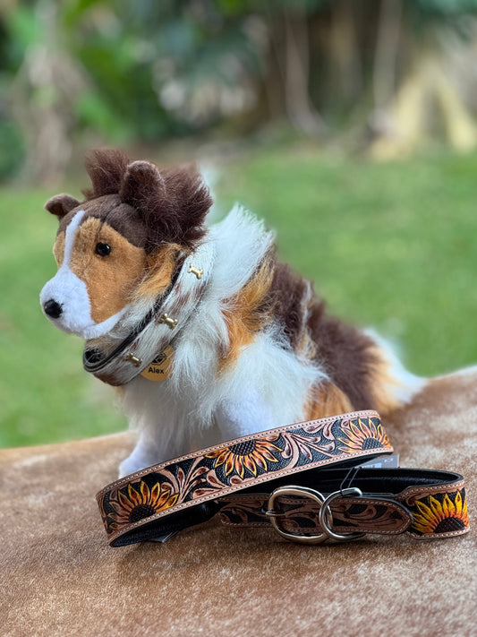 ZOOMPER HAND TOOLED DOG COLLAR