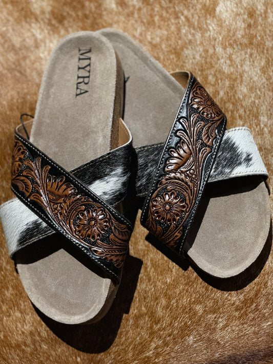 Nevada Hand tooled Sandal