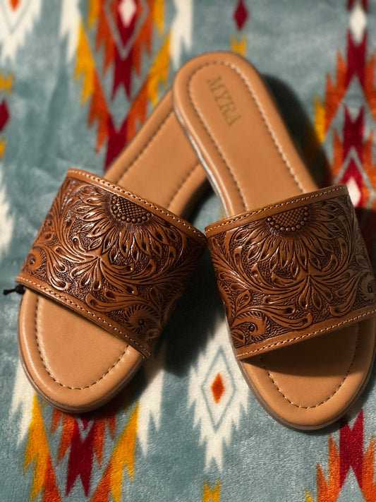 Willa Hand Tooled Sandals