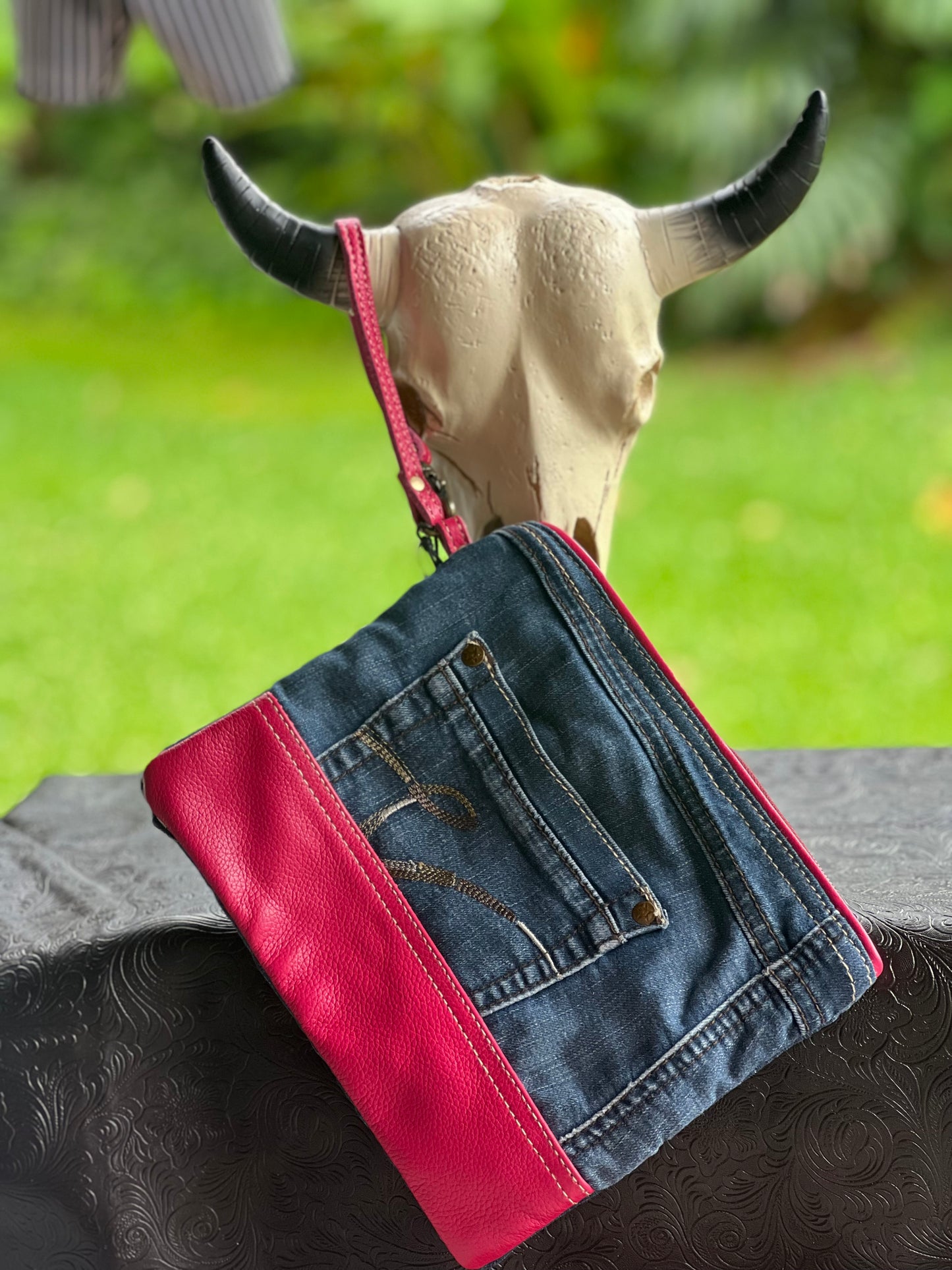 Charley Denim Pouch