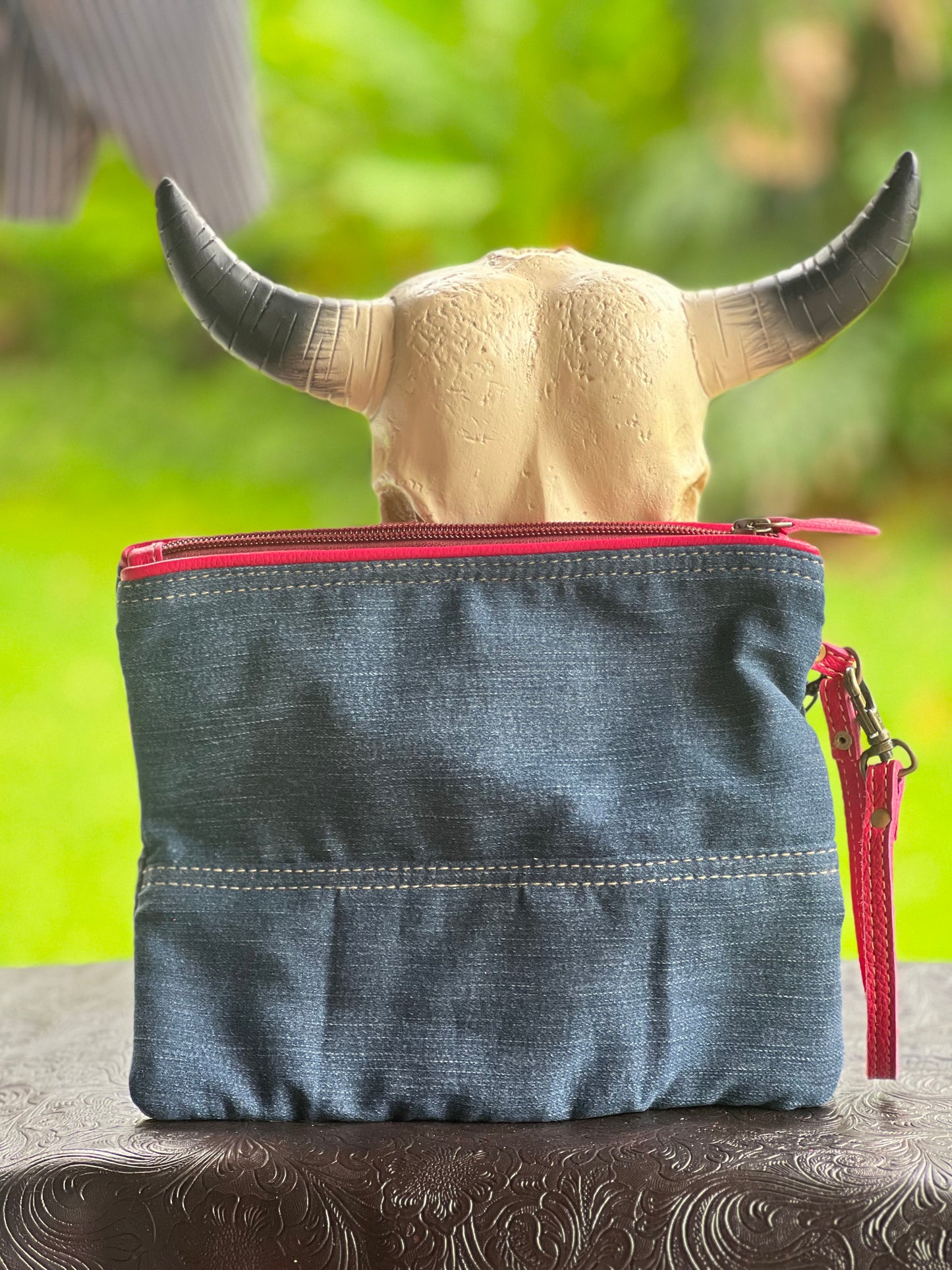 Charley Denim Pouch