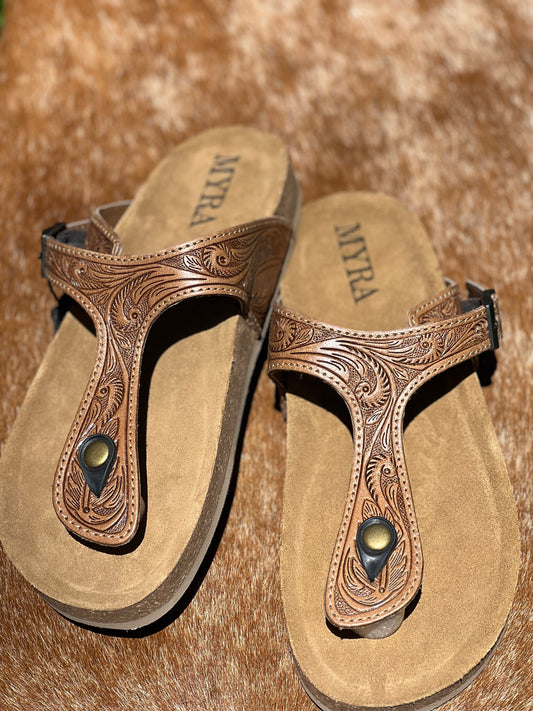 Sadie Mesa Hand tooled sandal