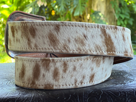 Whoop Hair of Leather Belt