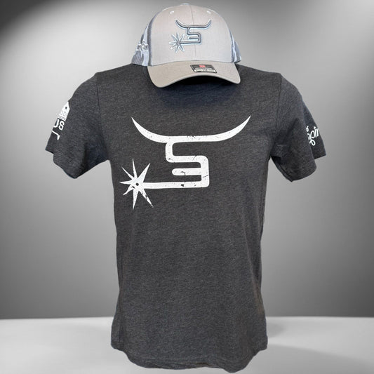 Spin-Em Heather Charcoal T-Shirt